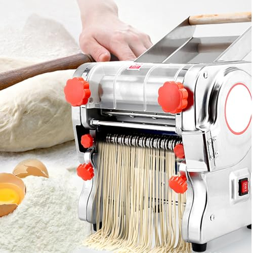 Laminatoio per pasta commerciale,macchina per pasta elettrica da 750 W,macchina per gnocchi,macchina per spaghetti freschi fatti in casa,con taglierina da 3/9 mm,per tagliatelle,RSS220