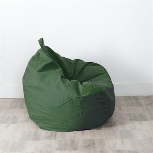Odot Bean Bag, Gaming Bean Bag Chair for Adult Teenagers, Removable, Washable Bean bag Cover for Outdoor Garden Livingroom Bedroom Playroom Dorm(No Filler) (L(90x110cm),Dark green)