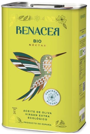 RENACER | Aceite de oliva virgen extra Picual Néctar BIO - Lata 3L