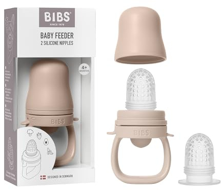 BIBS Fruchtsauger, ab 4 Monaten, Zahnen & Selbstfüttern, Blush