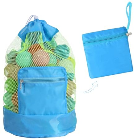 Rangement de Jouets de Plage Sac, Grand Sac de Jouets Plage en Maill, S-ac Plag-e Jouet Pliable, Sa-c de Pla-ge pour Enfants, Pour Nager, Jo-uer à la Pl-age et pour les Vacances en Famille