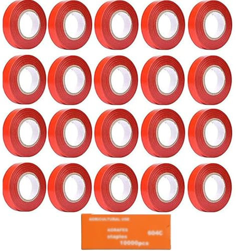 20 rotoli di nastro da giardino, rotolo di nastro vegetale, 10000 punti per piantare pomodori vigneti, vigneti, fiori (c)