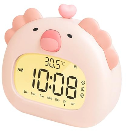 Jubilofex Despertador Luz | Lámpara Despertador Recargable | Luz nocturna Axolotl Creativa 6 Brillos Dormitorio Oficina Salón Casa