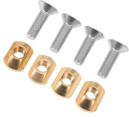 M6 Brass T-nut Screw Set for Hydrofoil Surfboard Mounting | Anti-corrosion Foil Board Hardware, Stainless Screws, Precise Fit for Aquatic Playing
