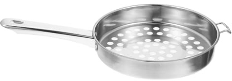 TOYZFRIENDY Passoire à Mailles Inoxydable à Gros Passoire de Cuisine à Fond Plat pour Filtrage Alimentaire Œufs et Fruits Ustensile Manuel Résistant et Facile à Nettoyer