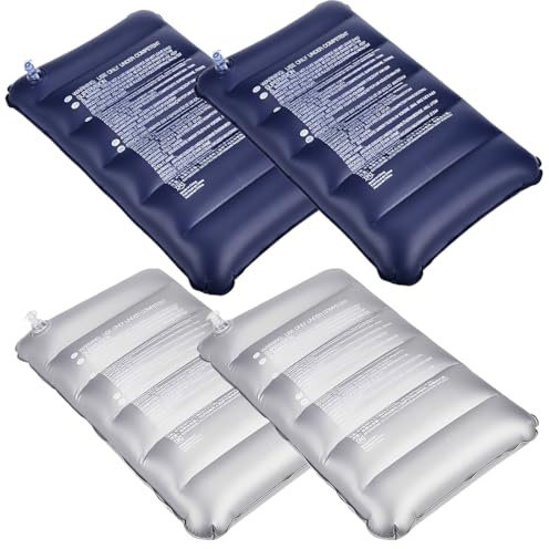 KIRZAX 4 Piezas Almohadas Hinchables, Almohada Inflable Ultraligeras, Cojin Hinchable para Camping, Almohada Viaje Inflable para Playa, Senderismo y Pesca, Cojín Resistente al Agua