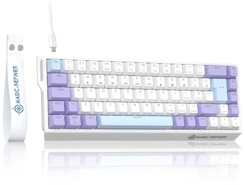 LexonElec MAGIC-REFINER X68 HE 8000Hz Rapid Trigger Mechanical Keyboard, Compact 60% UK Layout Wired Gaming RGB Backlit, 0.04mm RT Accuracy, Magnetic Switch, Adjustable Actuation, Snap Tap, Purple