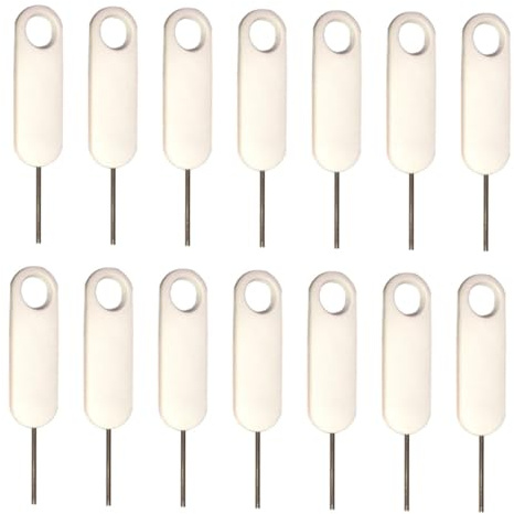 FRCOLOR 20 Piezas Pinzas Sim de Metal Herramienta de Expulsión para Teléfonos Móviles Agujas para Extraer Tarjetas Sim Compatibles Modelos Fácil y Práctico Uso
