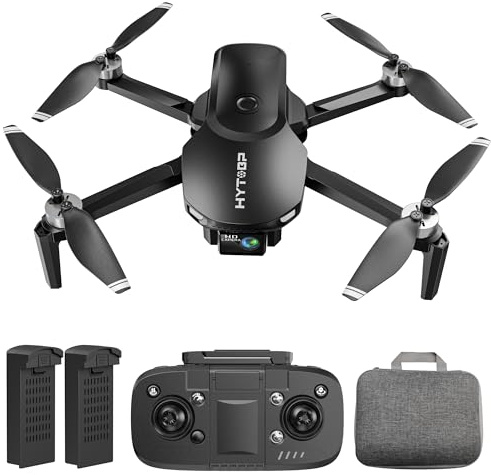 H867 Drohne mit Kamera 4K für Erwachsene und Anfänger, Bürstenloser Motor, 36 Minuten Flugzeit (2 Akkus), 360° Flip, Optische Flusspositionierung, Faltbarer Quadrocopter(Schwarz)(Mittel)