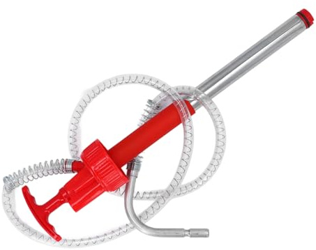 SPYMINNPOO 20L Manual Drum Pump Stainless Steel Vertical Oil Transfer Pump for Kerosene Engine Oil 50in Hose Workshop Industrial Use