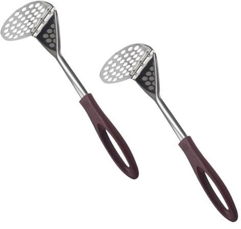 BESPORTBLE Lot de 2 Presse-purée en Acier Inoxydable Multifonctionnel, Ustensiles Cuisine Pratiques pour Pommes de Terre et Légumes, Outils Cuisine Robustes et Faciles à Nettoyer, Usage