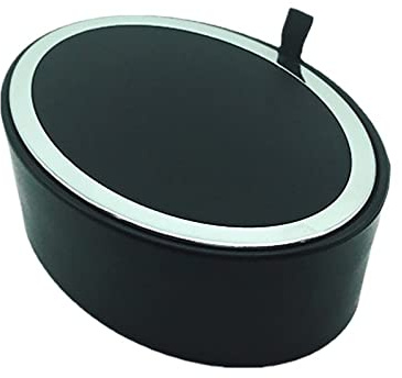 TLMDXTEU Manschettenknopfbox Ovale Box aus Samt mit offenem Deckel for Manschettenknöpfe Schmuckaufbewahrungsbox