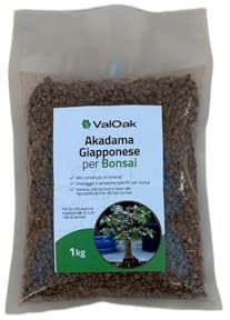 ValOak Akadama Del Giappone 1 Kg – Argilla Vulcanica per Bonsai | Substrato Drenante e Aerato | Ideale per Bonsai e Piante Pregiate | Materiale Inerte