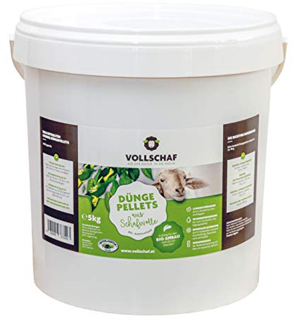 Vollschaf Düngepellets 5 kg Eimer (Schafwolldünger)
