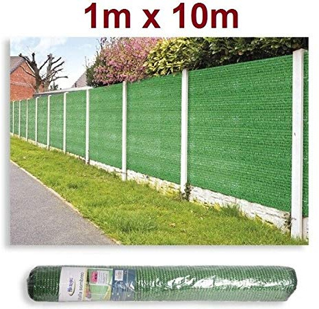 HERSIG Malla de sombreo ocultación 95% 120gr Lona Sombra Color Verde 1x10m Metros