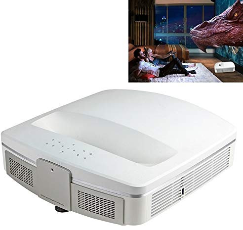 CHANYO Portable projector, Adjustable distance K5+ 3400 Lumen 1280x1080 1080P Android 5.1 HD Bluetooth WiFi Smart 3D Ultra-Short Focus Projector, Support HDMI x 2 / USB x 2 / Micro SD Card