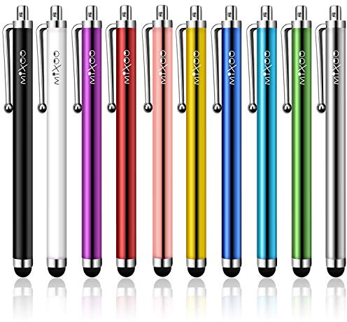 Mixoo 10-Pack Universal Capacitive Touch Screen Pens for Tablets | Compatible with Switch, iPad, iPhone, Samsung Galaxy, Kindle and Other Devices