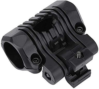WLXW 25Mm Helmet Flashlight Holder Mount, Tactical Helmet Accessories Tactical Airsoft Quick Release Quick Release Flashlight Holder Clamp Clip Mount Accessory for Fast Helmet,Black