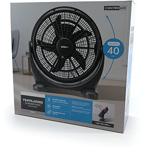 Ventilador negro 70 W 40 cm