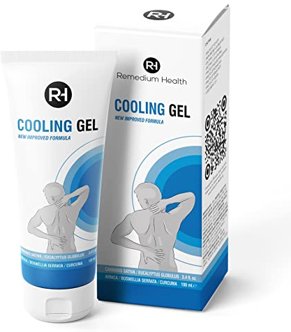 Gelenk & Muskeln Aktiv Kühlgel – Hanföl-Formel für Muskelermüdung, Verletzungen, Verstauchungen und Zerrungen der Sehnen geeignet für Physiotherapie (100ml)
