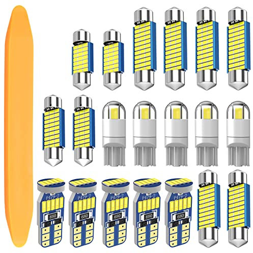 Xnourney 194 W5W 31mm DE3175 42 mm 578 39 mm 36 mm 6418 ampoules LED, adaptées aux feux de recul de la plaque d'immatriculation du dôme de carte 12V (20 PCS).