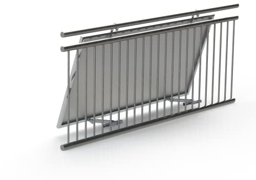 Home Trends® Soporte fotovoltaico para planta de balcones, módulo solar, fijación de panel solar, 0 – 30°, ajustable individualmente, montaje con 0% IVA