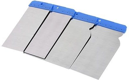 4 espátulas de masilla, raspador de pintura, para esparcir paredes y reparar coches, aplicar masilla, yeso, cemento, herramienta manual, palas de yeso, espátula, E
