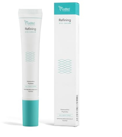 colibri skincare Refining Eye Cream 20ml - Augencreme gegen Falten und Augenringe, hilft bei Schwellungen, für strahlende und pralle Haut unter den Augen