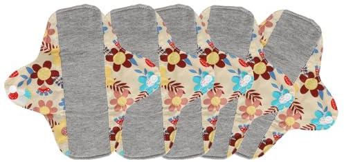 5 Stück Wiederverwendbare Waschbare Menstruationseinlagen Damenbinden Slipeinlage Reine Baumwolle Atmungsaktives Tuch Feminine Pads S (MSH0024)