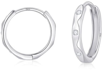 Cangall 925 Sterling Silber Creolen Klein - Hypoallergen Ohrringe für Frauen, Mädchen und Unisex - Schlafen Knorpel Huggie Kreolen