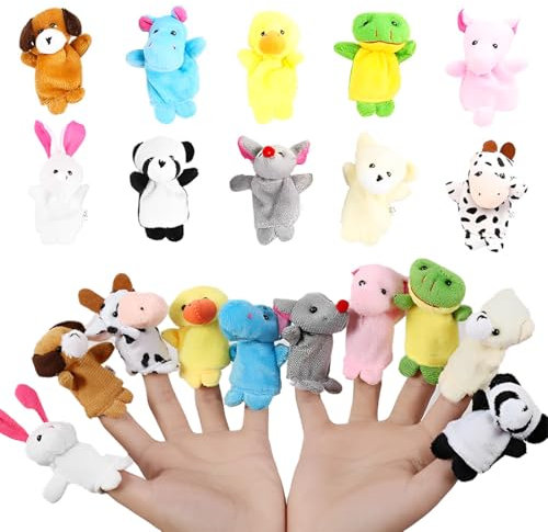 SULIUDAJI 10 Pièces Marionnette À Doigt Animaux Marionnettes À Doigts Set Mignon Peluche Poupée Doigt Animal Bébé Doigt Poupée Jouets De Marionnette À Main En Velours Bambins Éducatif Fête Fournitures