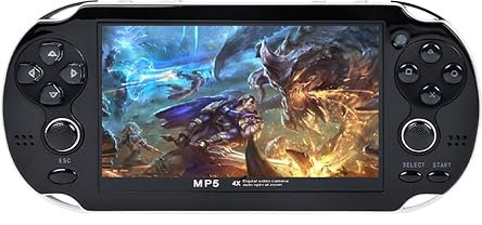 HLF 4.3 inch Retro Video Game Console with 2200 Preloaded Arcade & Multi-Emulator Games, Dual Joystick, Instant Save/Load, MP3/4 Player, Black