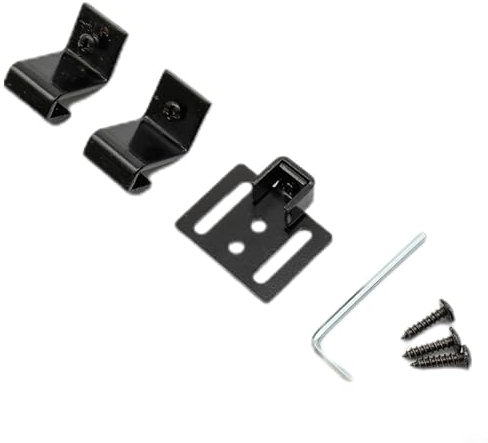 FUANA Schiebetürbeschläge mit sanftem Schließsystem mit zwei Dämpfern, 2 Soft-Close-Mechanismen, 4 S-förmigen Haken, 2 Stellantriebe, 6 x Schrauben, 1 Schraubenschlüssel-Zubehör