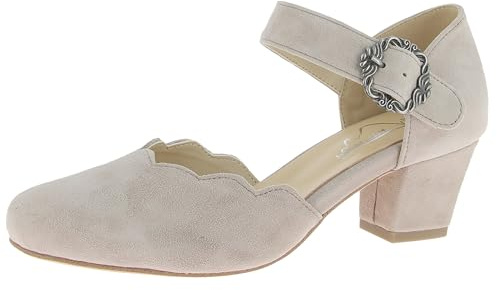 Hirschkogel Damen Trachten Pumps, Stein, 39 EU