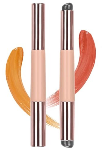 BelleVive Silicone Lip Brush, double-sided premium lip applicator with 2 caps, makeup brush for lip tint, lip balm, lip gloss, lip glaze, concealer, smudge