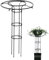 Rankturm, autoportante, per rose, piante rampicanti, resistente alle intemperie, supporto verticale per fiori, in metallo, a forma di colonna, altezza: 90/120/150/180/210 cm, colore: nero