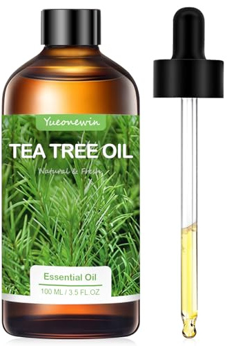 Olio di Tea Tree 100ml, oli essenziali puri di Tea Tree per diffusore, olio profumato per aromaterapia, massaggio, fai da te, sapone, creazione di candele, bagno, regali per donne di Natale