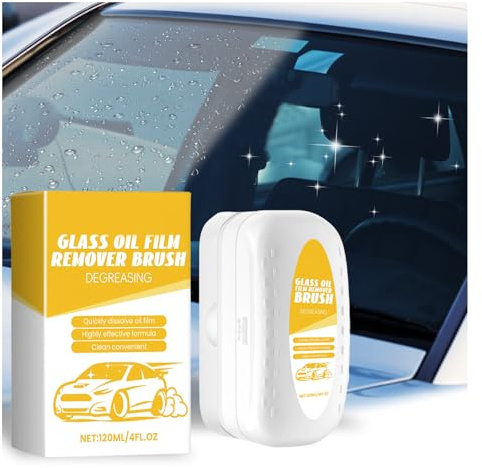 Clear Vision Glass Cleaner, Automotive Oil Film Cleaning Brush for Car Windows Oil Film Remover, Clear Vision Car Windshield Cleaning Brush, Car Windshield Cleaner Tool