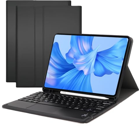 Custodia per iPad di 10a generazione con tastiera, trackpad multi-touch staccabile, compatibile con iPad A16 11a generazione 2025/11, Air 11 M3 2025/M2 2024/Air 5/4, Pro 11 4/3/2/1, con portapenne
