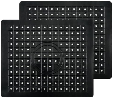 Sink Liner, 2 Pieces Black Sink Protector Mat, 31 x 26 cm Kitchen Sink Mat, Soft Rubber Kitchen Sink Mat, Rubber Sink Protector Mat, for Kitchen, Bathroom, Garden Sinks