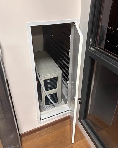 Låsbar åtkomstdörr för gips/vind, ljudisolerande servicepanel i aluminium, stor vindsinspektionsdörr för luftkonditionering (vit, 16x24 tum (40,6x61 cm))