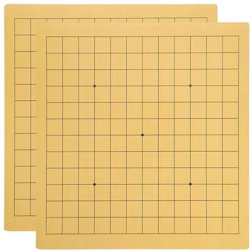 Vaguelly Tablero de Ajedrez de Madera Doble Cara Portátil y Estable, Juego de Mesa Go 2 Piezas para Niños y Adultos