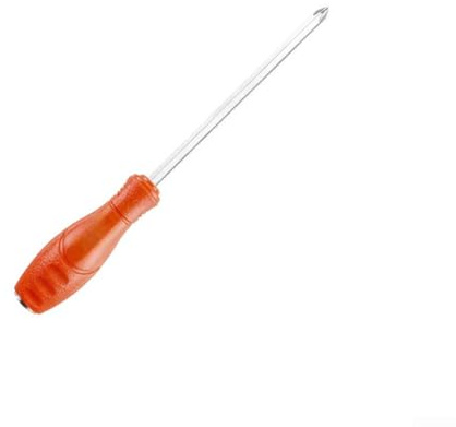Destornillador de cruz ranurado resistente con mango de goma, eje de acero largo de 210-310 mm para tareas de roscado y demolición (cruz de 150 mm)