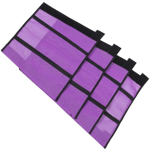 ULTECHNOVO 4 Stück Atmungsaktive Pferdegamaschen aus Violettem Netz mit Seitlichen Stützstreben Leichter Schutz für Pferdebeine Einfach Anzuziehen für Stall und Weide