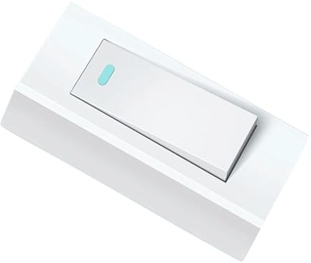 TEHAUX Petit Interrupteur Mural Unipolaire 10 A 220 V pour Lampe Domestique, Accessoire Lumineux Blanc Design Simple et Fonction Multi-usage pour Mur du Chevet