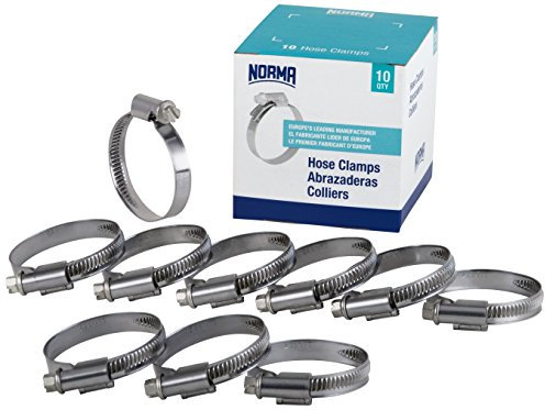 NORMA 01266704013-000-0538 Hose Clamps, 8 mm-16 mm x 9 mm W4 (Pack of 10)