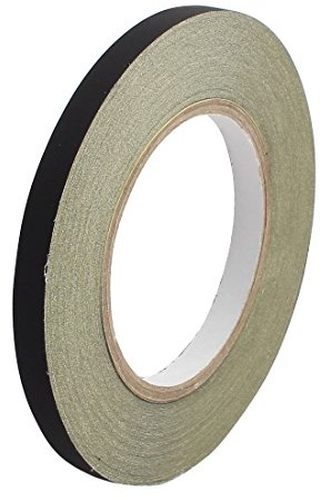 sourcing map Cinta Adhesiva de Tela de Acetato Negro 8mm de Ancho Portátil | de Aislante de Transformador