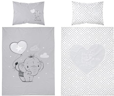Grehge ible Bedding Set for Baby Boy Cot Bed Duvet Cover & Pillow Case (90x120cm) (90x120cm)