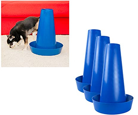 PIPPI Baño para Perros tapete para Perros baño fácil de Limpiar para Interiores WC para Perros para una higiene óptima sin olores ecológico Dog Toilet WC 28x36cm Azul Pack de 3