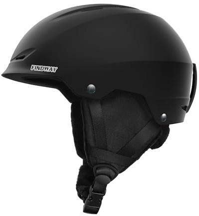 Findway Casco de Esquí, Casco de Nieve para Adultos Hombres Mujeres Jóvenes Casco de Snowboard con Ventilación Ajustable Compatible con Gafas Deportes de Nieve al Aire Libre